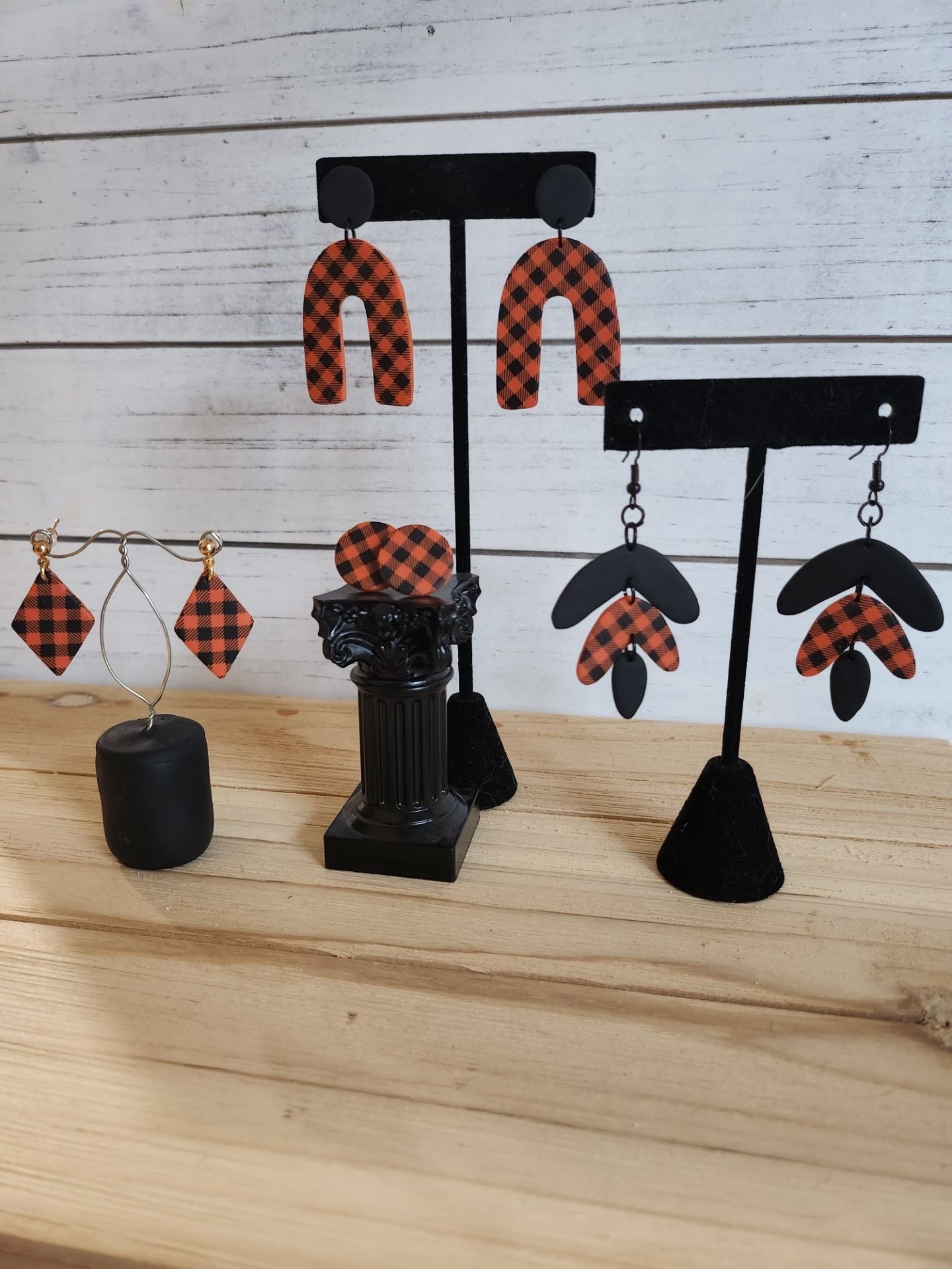 Black and Orange Buffalo Plaid