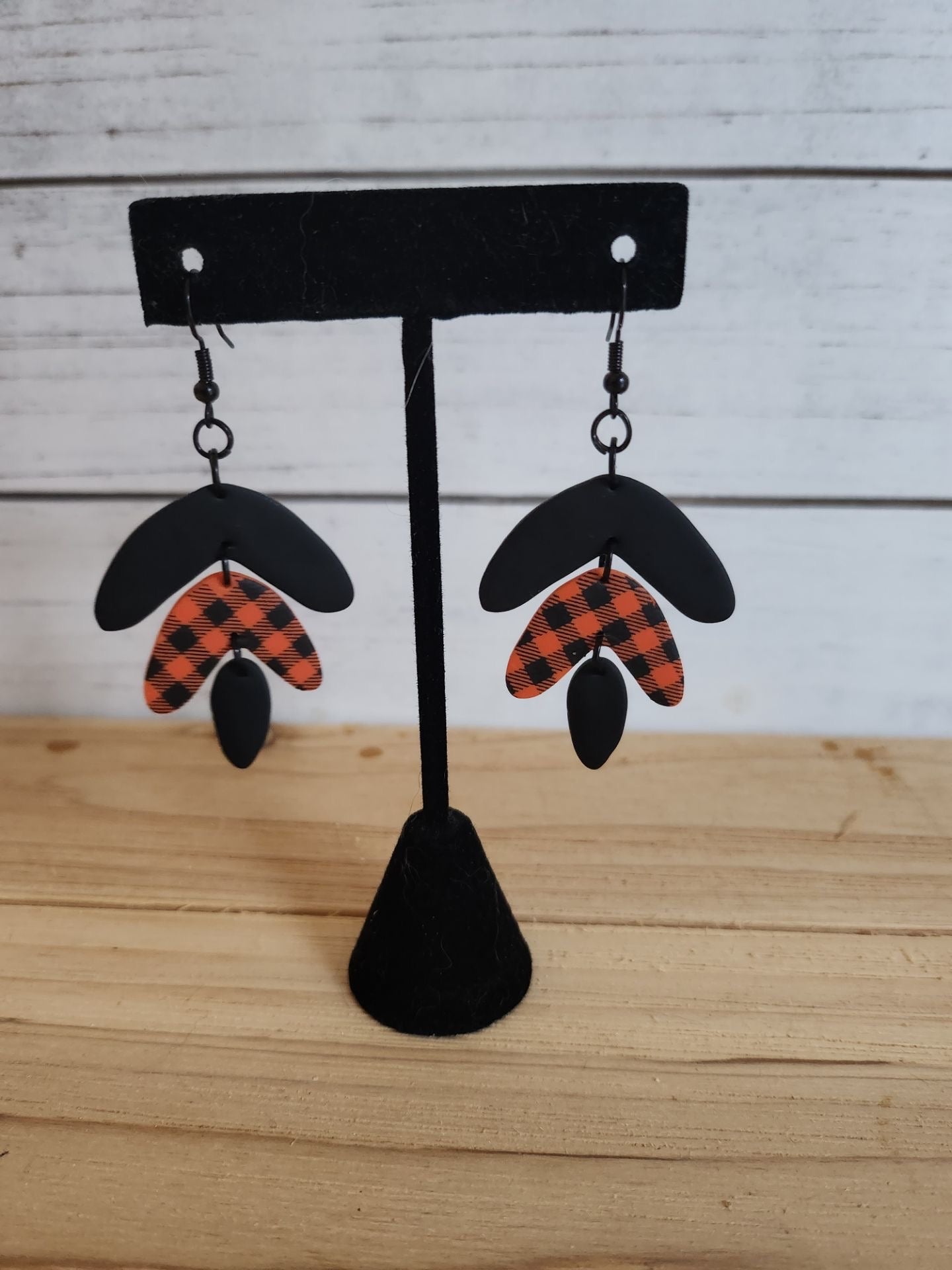 Black and Orange Buffalo Plaid