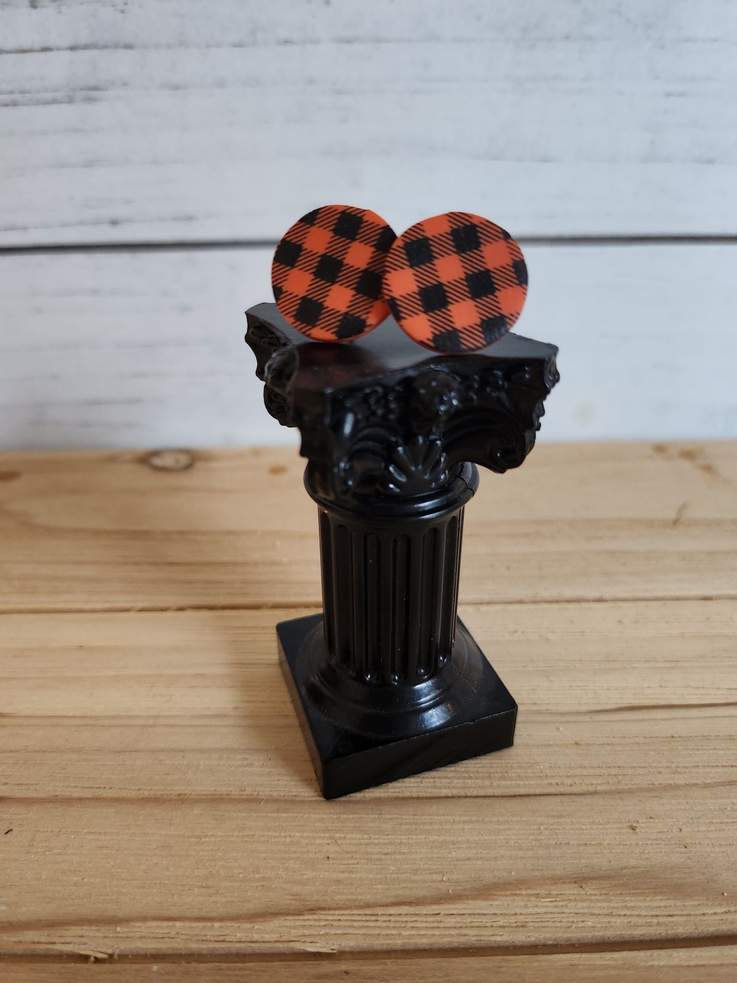 Black and Orange Buffalo Plaid