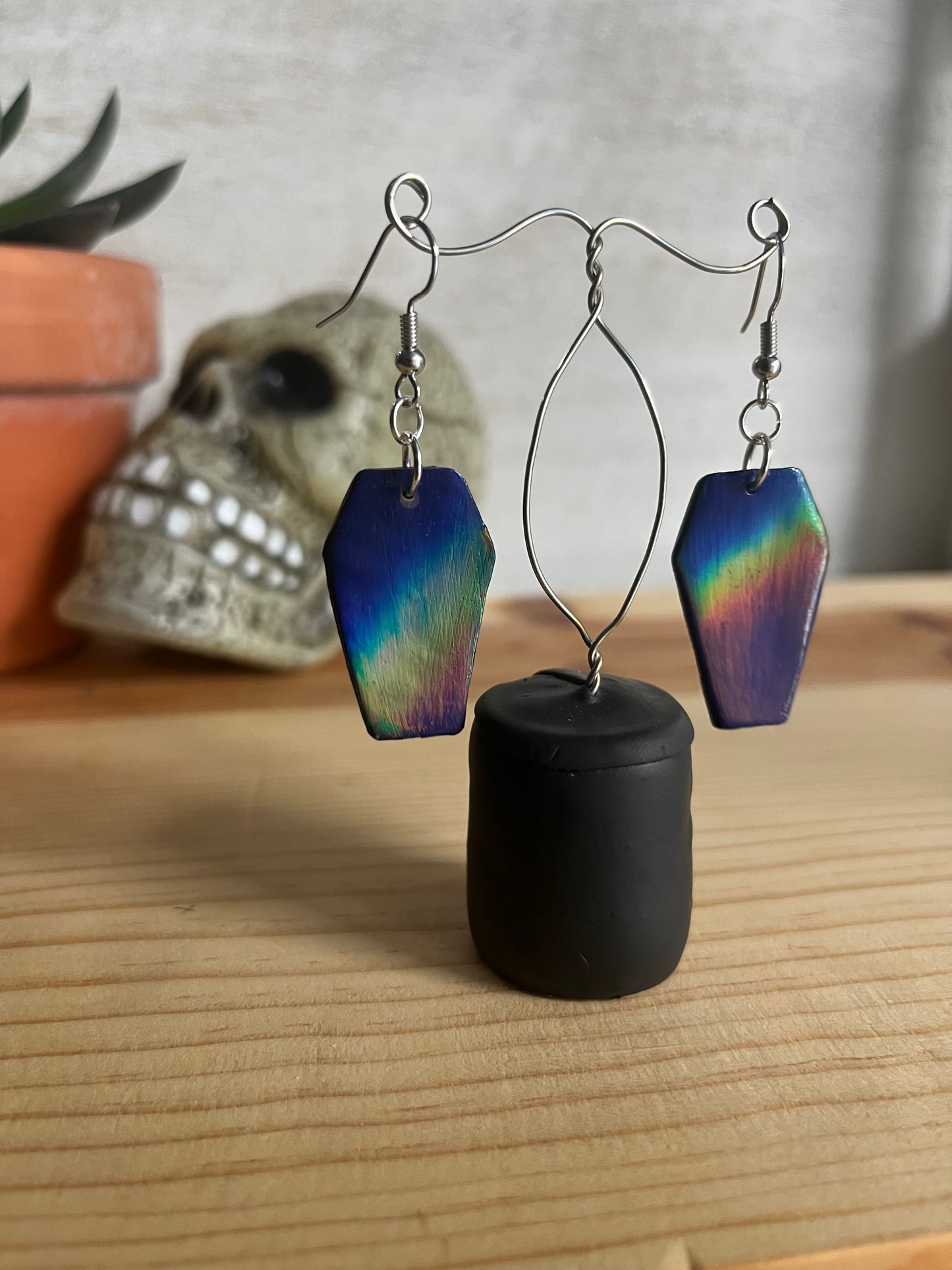 Mood Ring Coffin Dangles