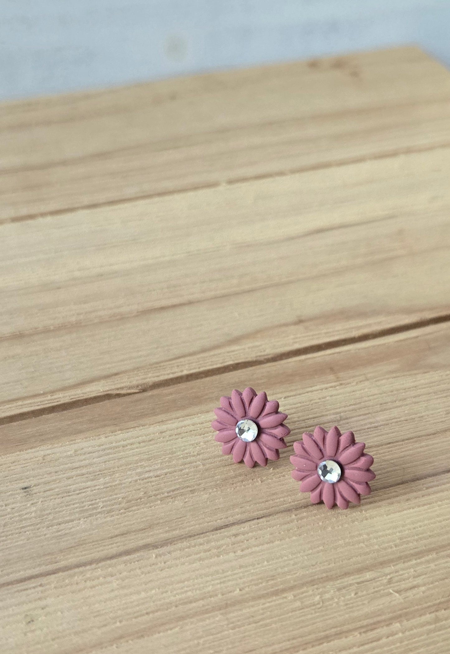 Rhinestone Floral Studs